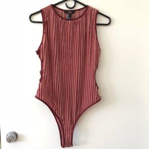 FOREVER 21 SEAMLESS RIBBED KNIT BODYSUIT